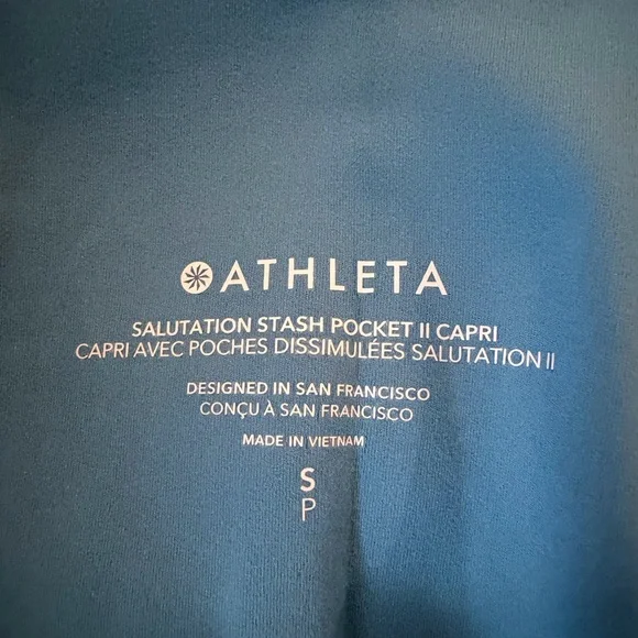 Athleta Teal Capri Leggings - Picture 2 of 2